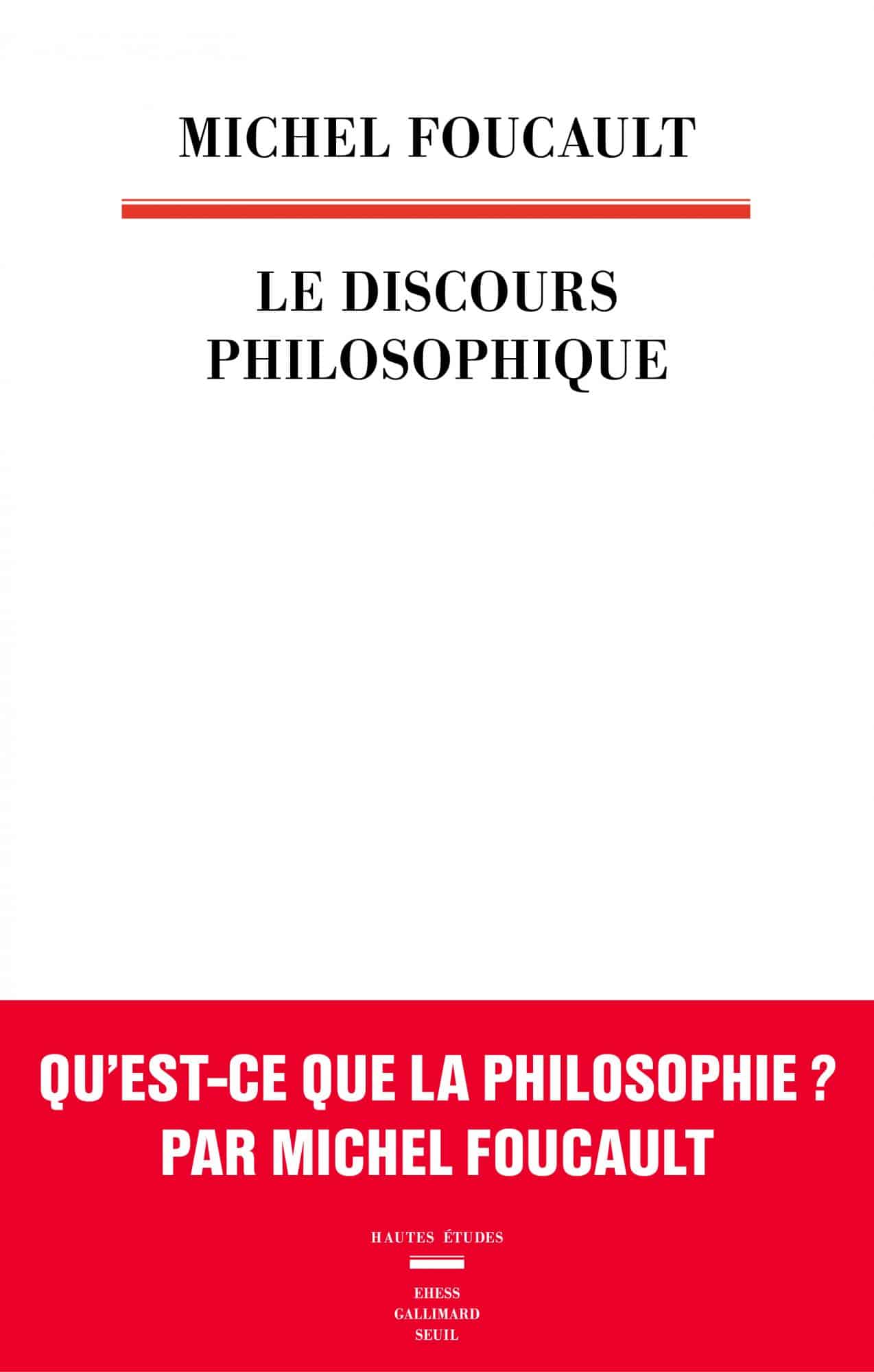 Couverture du Discours philosophique de Michel Foucault