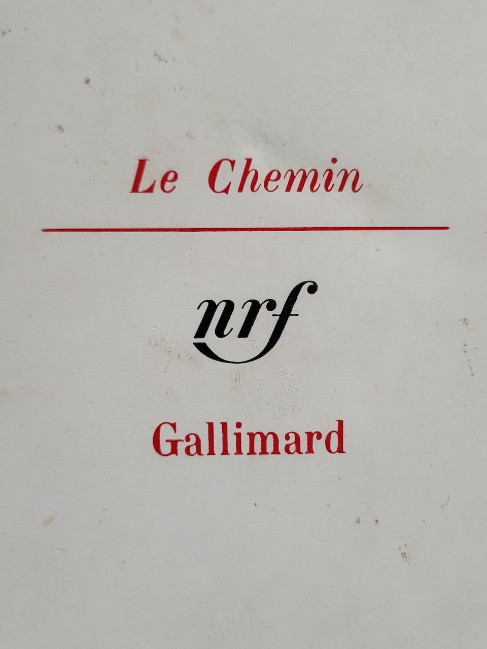 Logo de la collection Le Chemin de Georges Lambrichs Gallimard