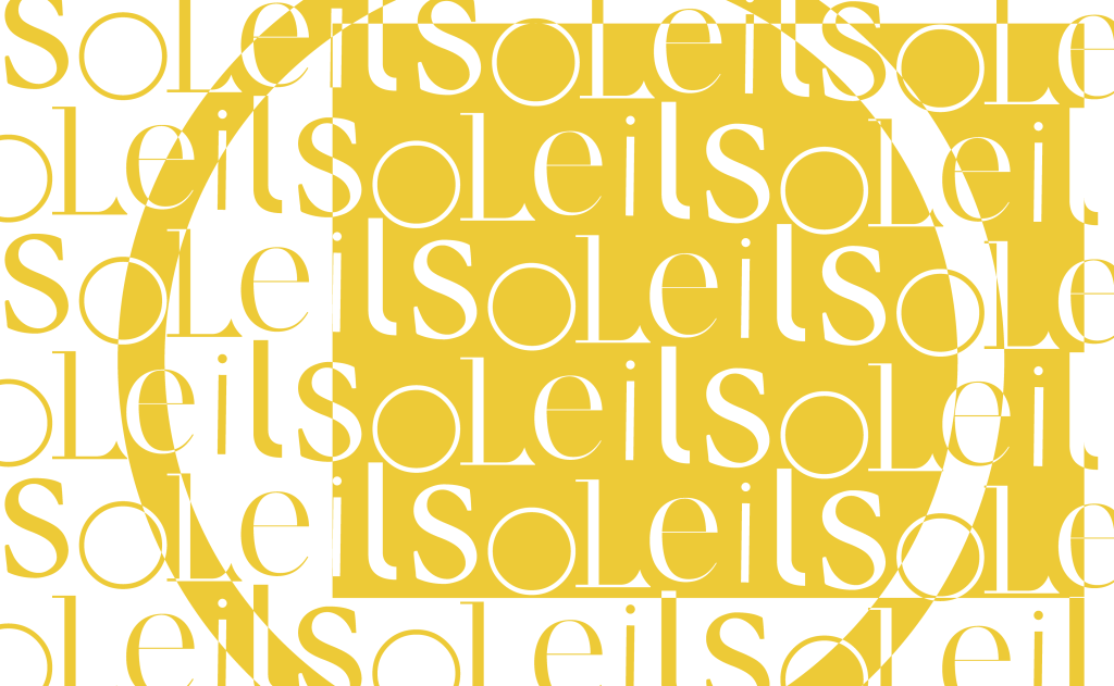Soleil, pavage typographique citron