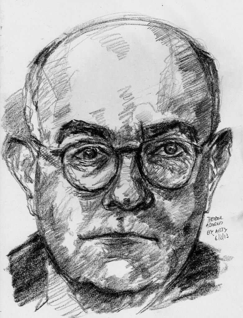 Portrait de Theodor W. Adorno par Daniel Espinosa